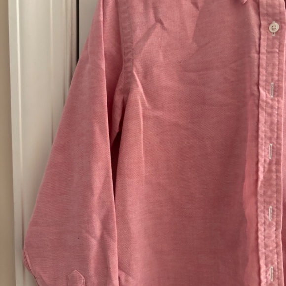 Lands End Pink Collared L/S Shirt Size Petite 6 - Picture 6 of 8
